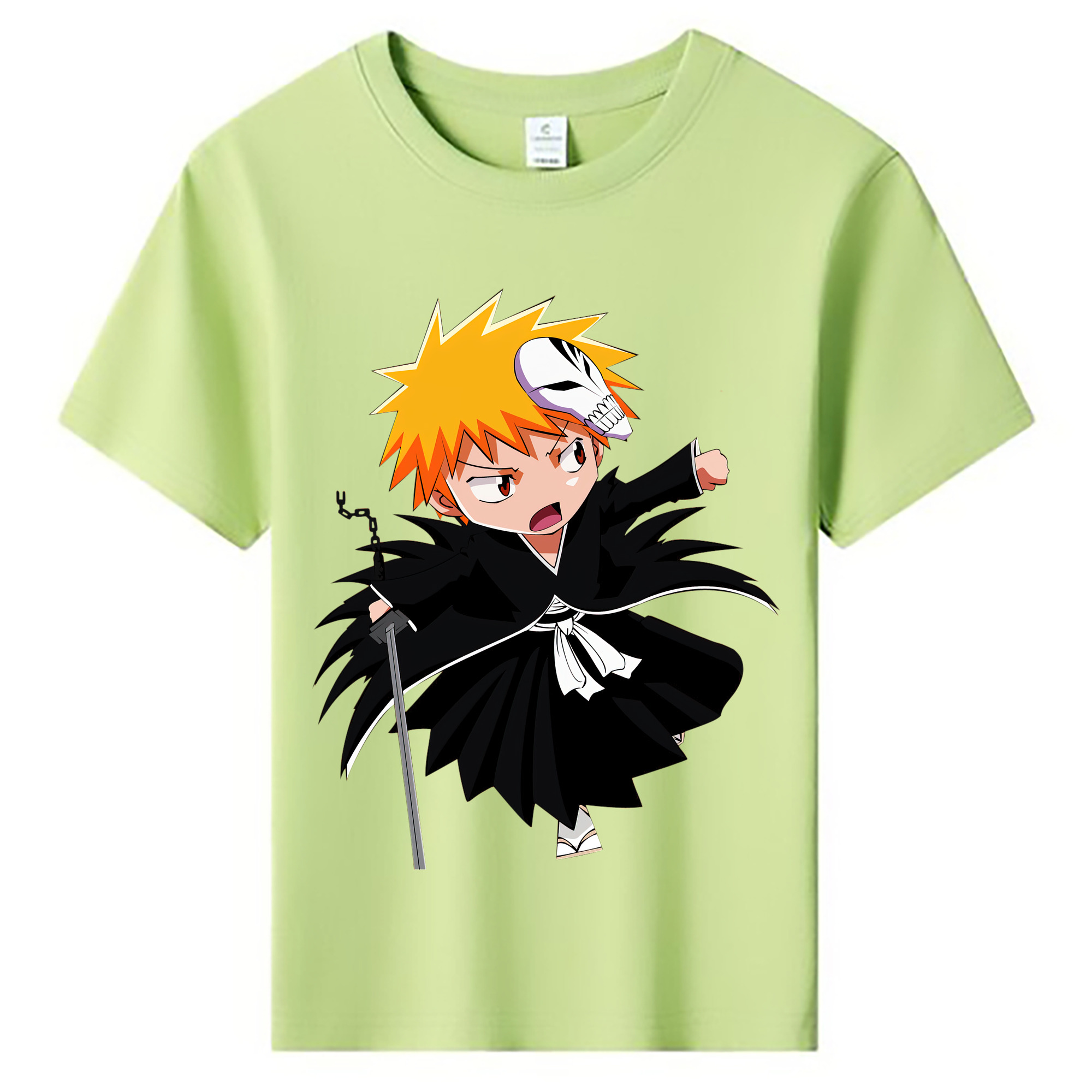 （画像用） ブリーチ 黒崎一護（くろさき いちご）BLEACH Kurosaki Ichigo 綿100％キッズTシャツ（フロントプリント）